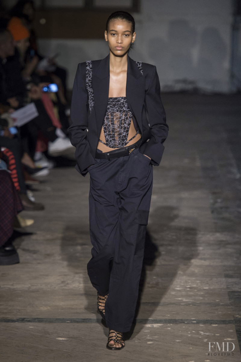 Manuela Sanchez featured in  the Dion Lee fashion show for Autumn/Winter 2019