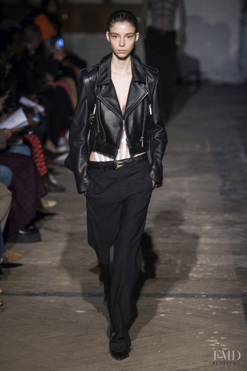 Manuela Miloqui featured in  the Dion Lee fashion show for Autumn/Winter 2019