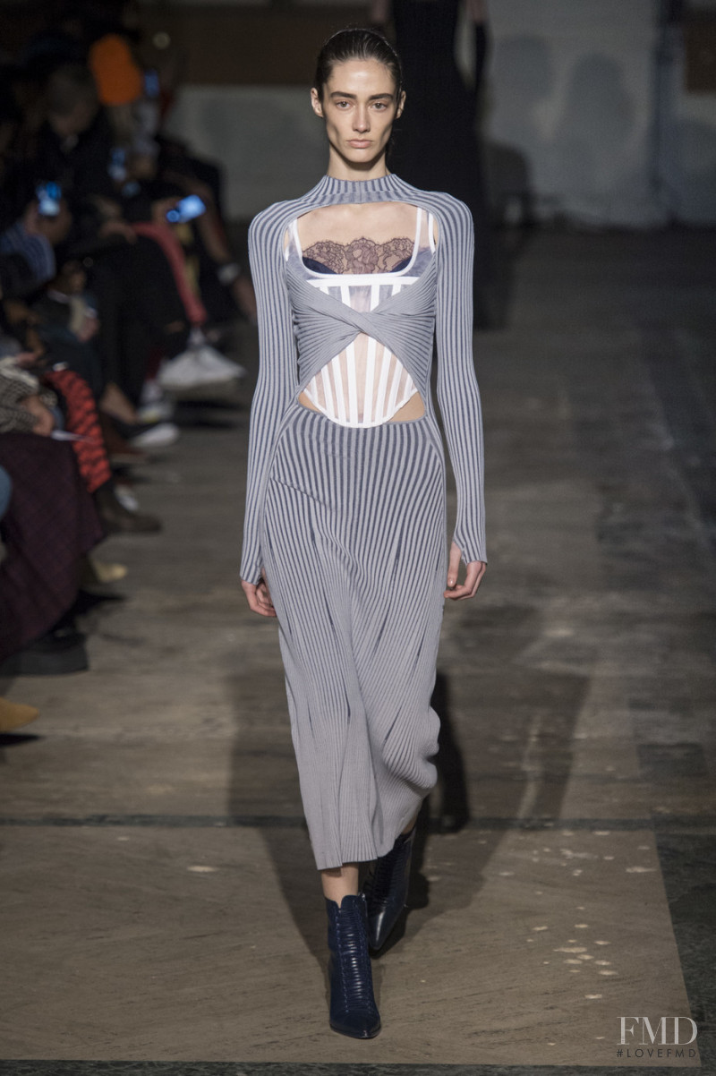 Amanda Googe featured in  the Dion Lee fashion show for Autumn/Winter 2019