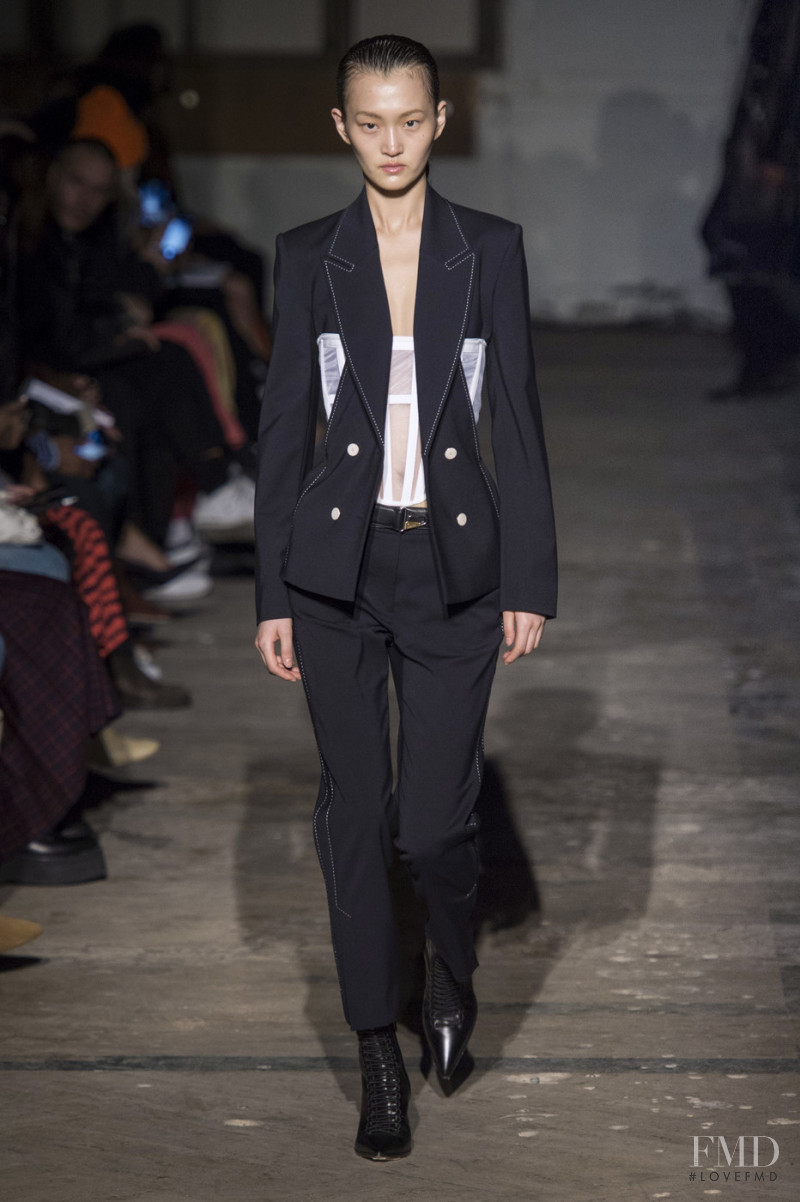 Wangy Xinyu featured in  the Dion Lee fashion show for Autumn/Winter 2019