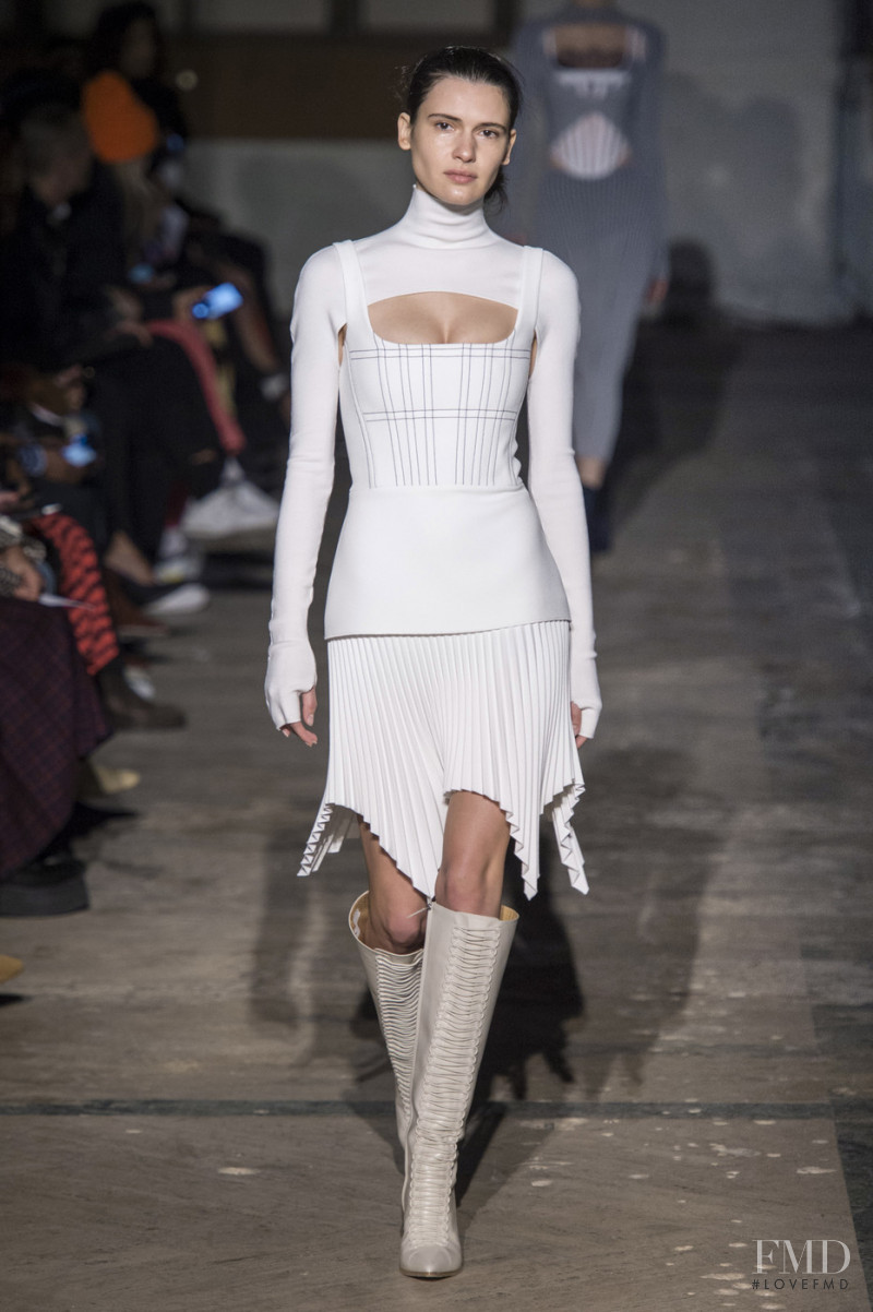 Iana Godnia featured in  the Dion Lee fashion show for Autumn/Winter 2019