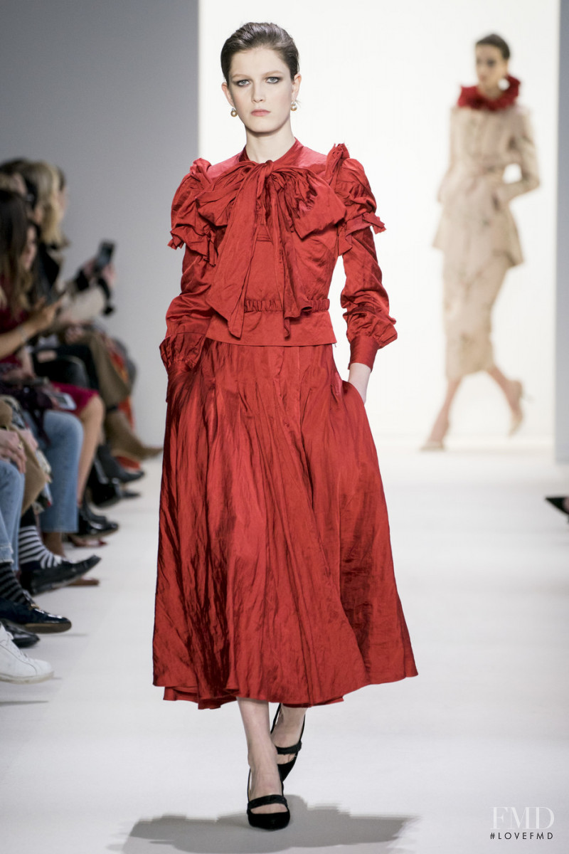 Tessa Bruinsma featured in  the Brock Collection fashion show for Autumn/Winter 2019