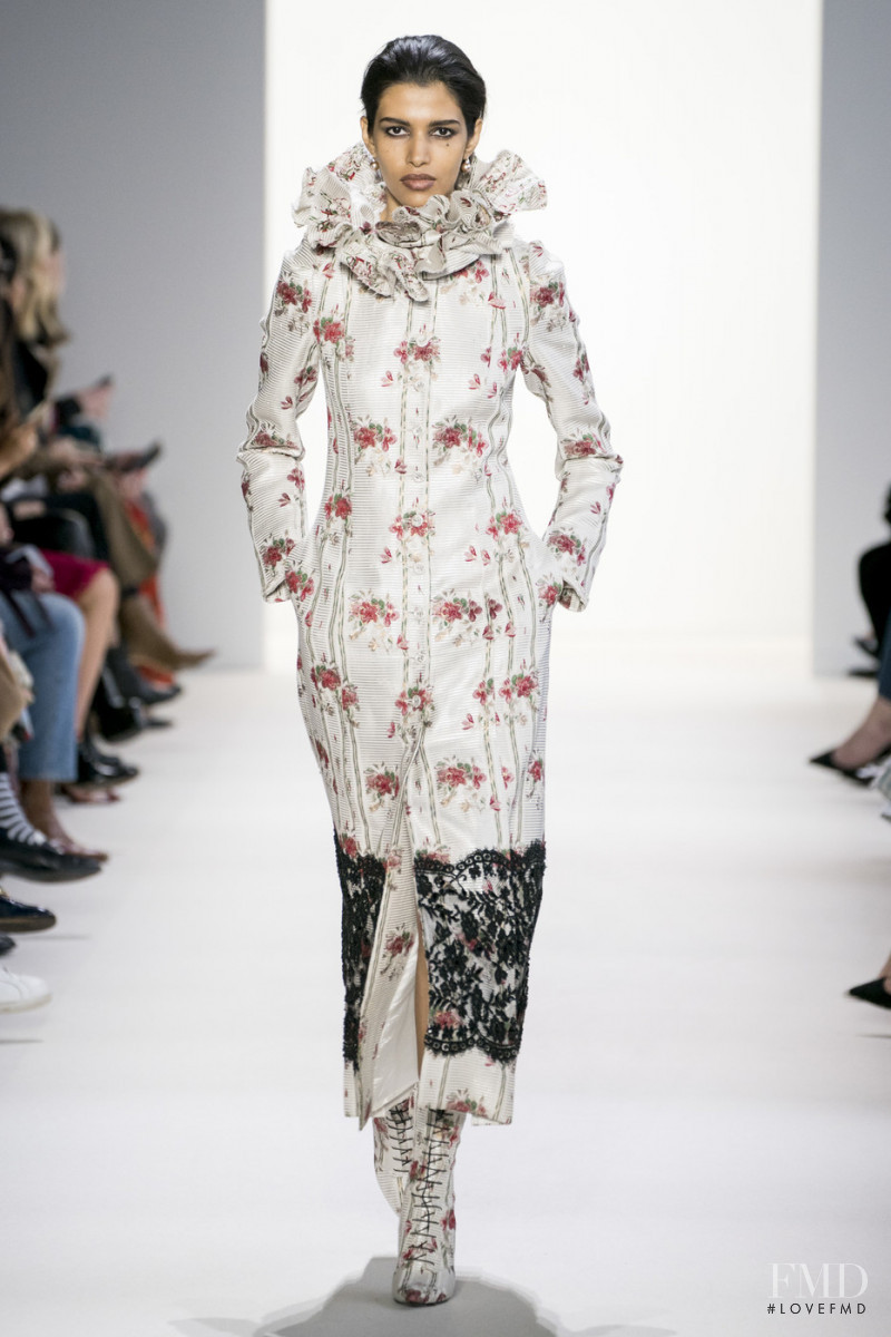 Pooja Mor featured in  the Brock Collection fashion show for Autumn/Winter 2019