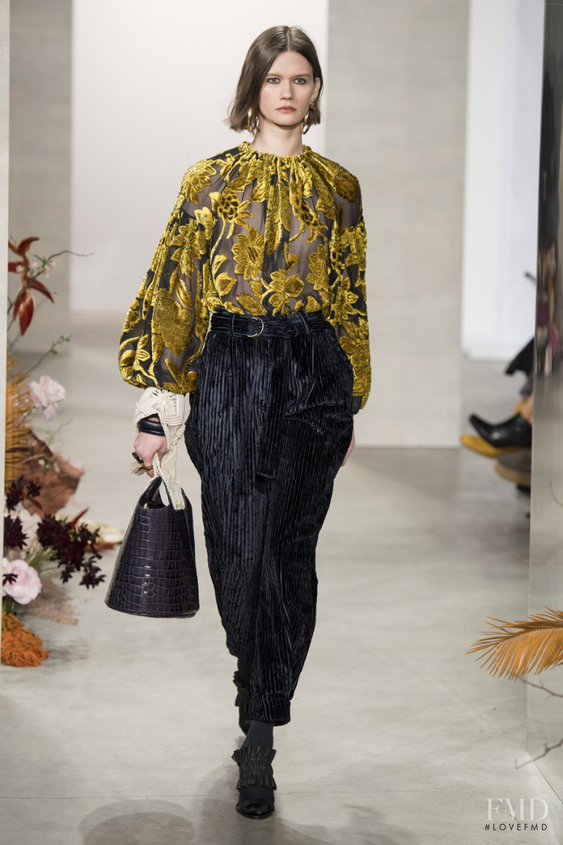 Daniela Kocianova featured in  the Ulla Johnson fashion show for Autumn/Winter 2019