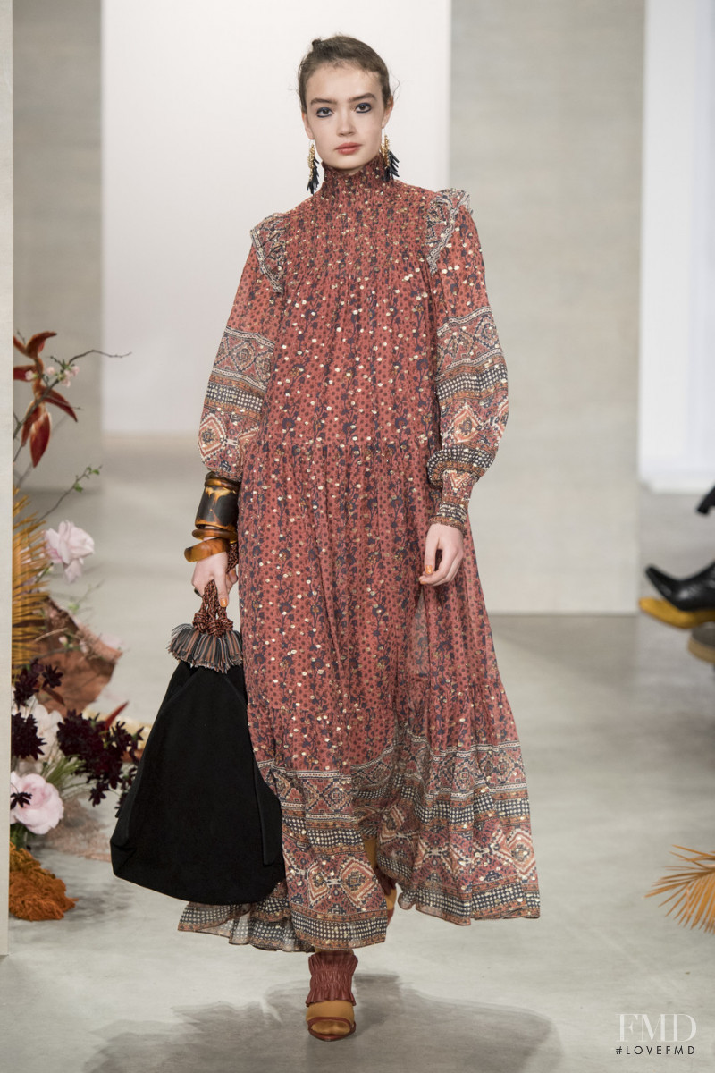 Sasha Kichigina featured in  the Ulla Johnson fashion show for Autumn/Winter 2019