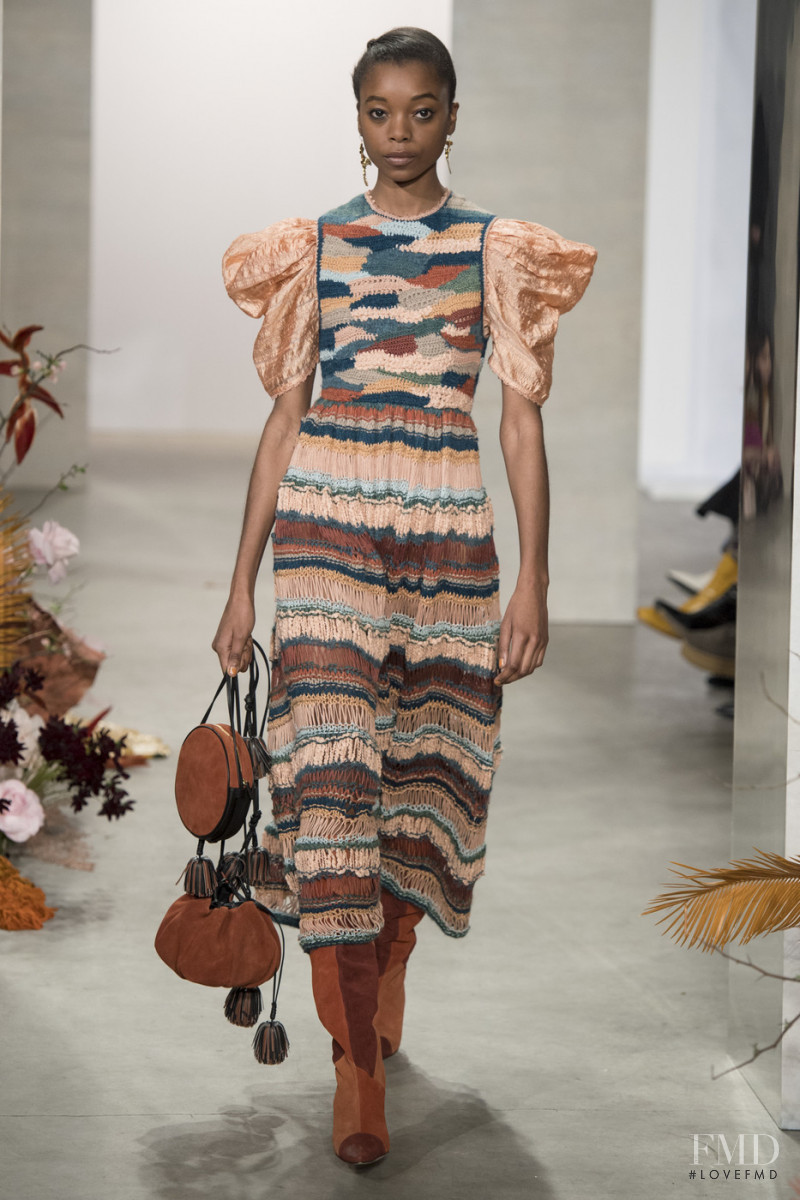 Olivia Anakwe featured in  the Ulla Johnson fashion show for Autumn/Winter 2019