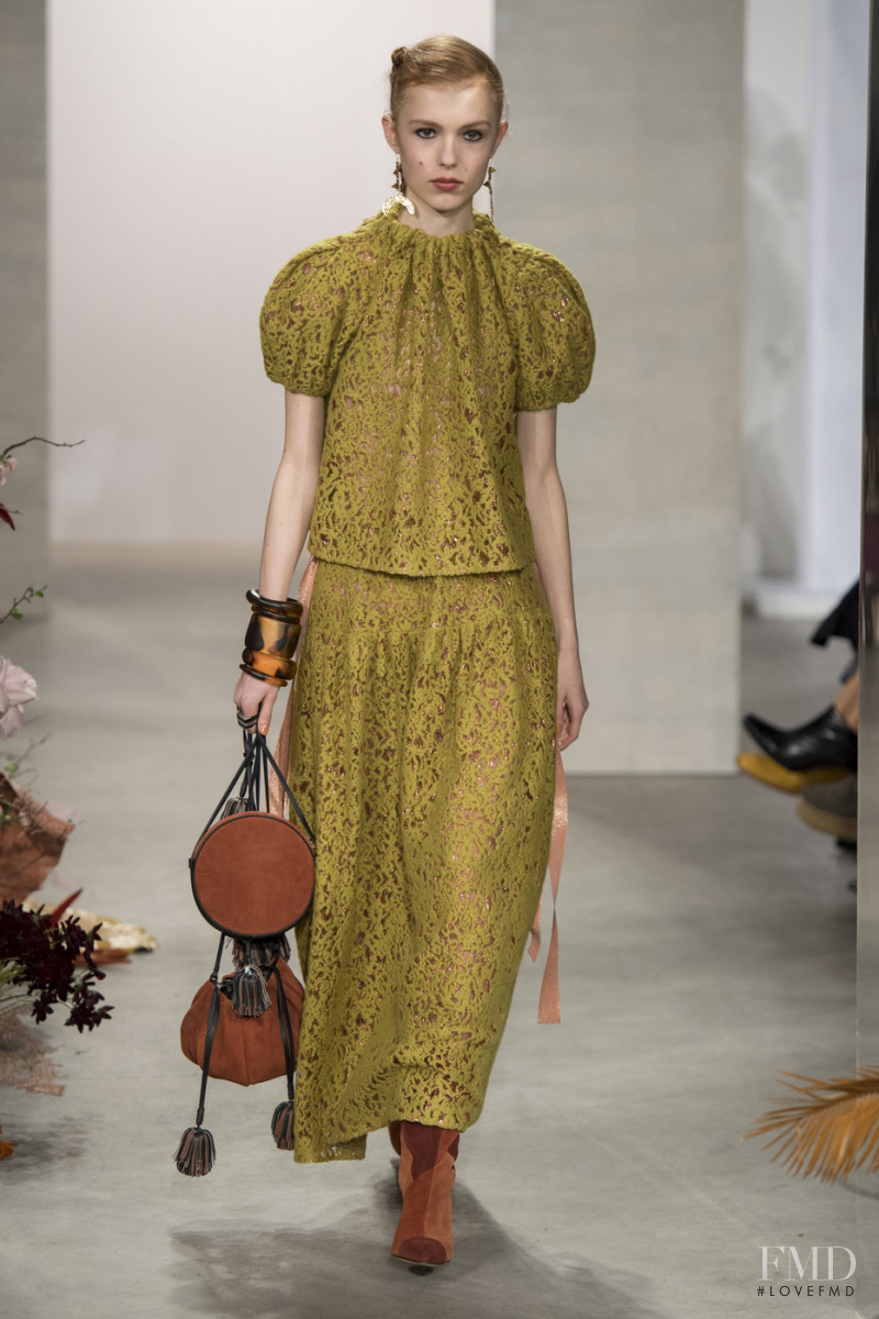 Yeva Podurian featured in  the Ulla Johnson fashion show for Autumn/Winter 2019