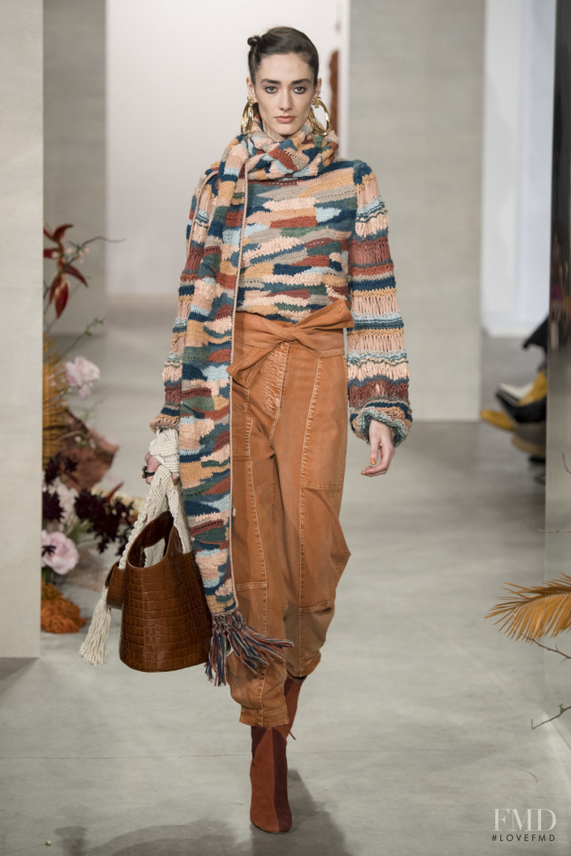 Amanda Googe featured in  the Ulla Johnson fashion show for Autumn/Winter 2019