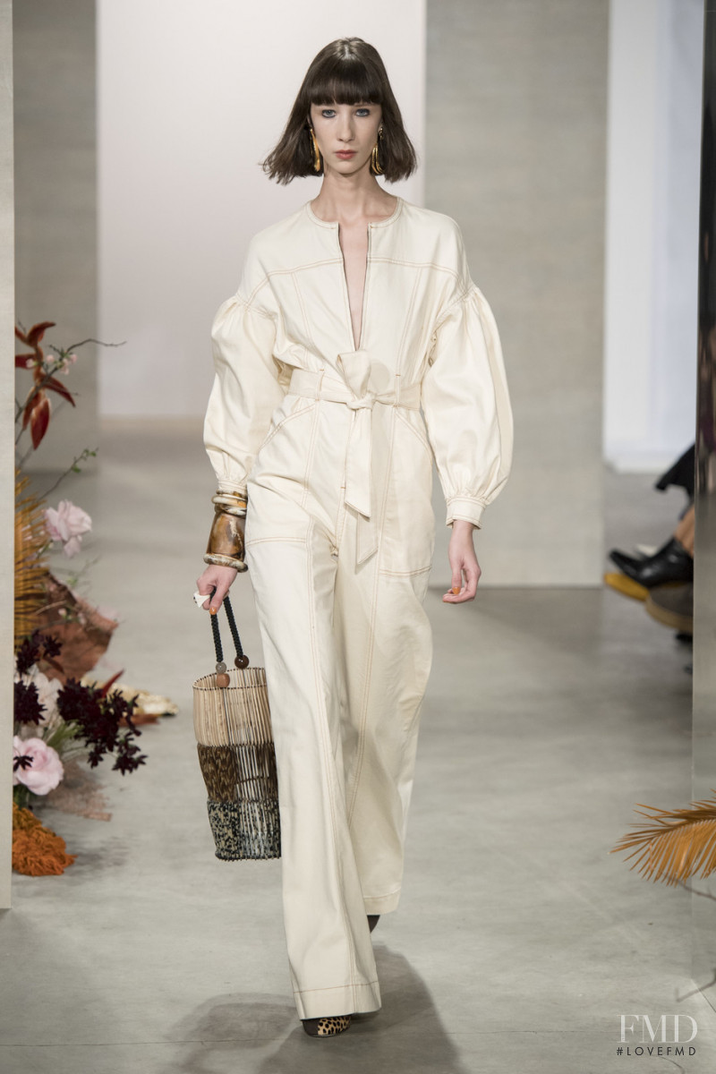 Sasha Knysh featured in  the Ulla Johnson fashion show for Autumn/Winter 2019