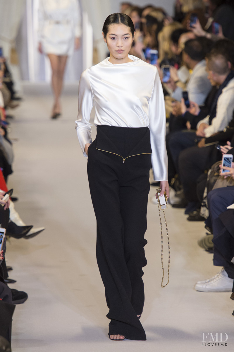 Chiharu Okunugi featured in  the Brandon Maxwell fashion show for Autumn/Winter 2019