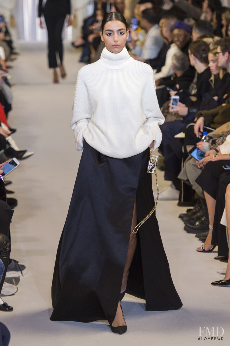 Nora Attal featured in  the Brandon Maxwell fashion show for Autumn/Winter 2019