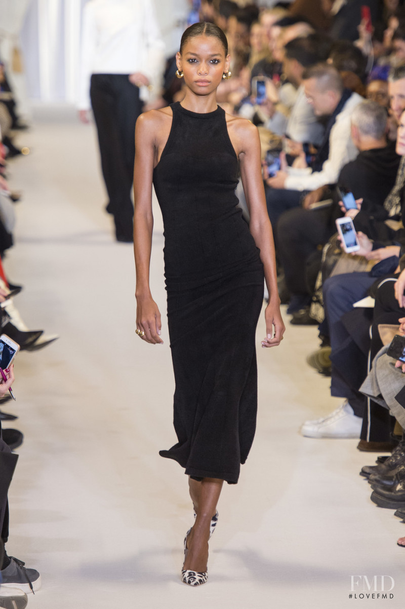 Blesnya Minher featured in  the Brandon Maxwell fashion show for Autumn/Winter 2019