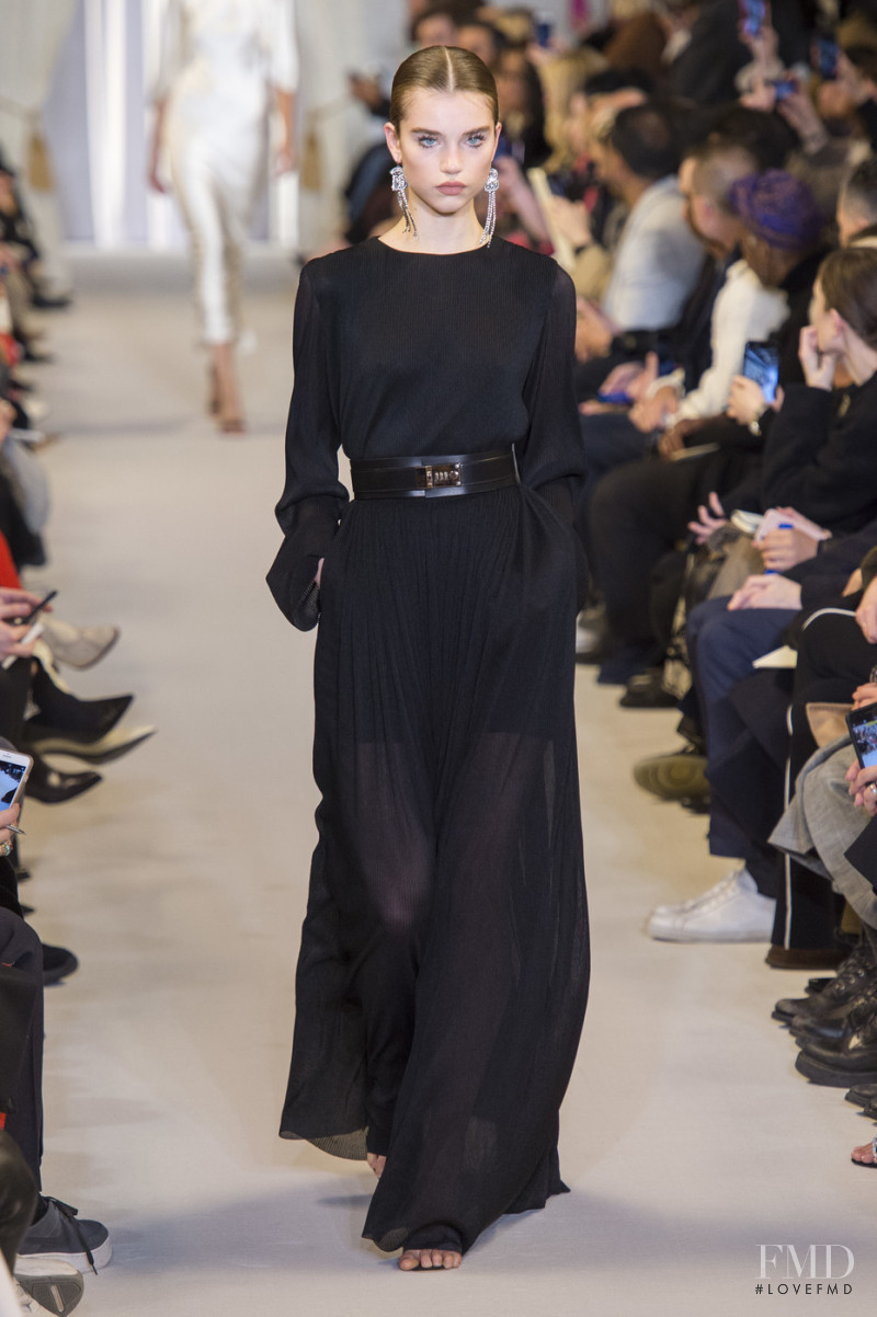 Meghan Roche featured in  the Brandon Maxwell fashion show for Autumn/Winter 2019