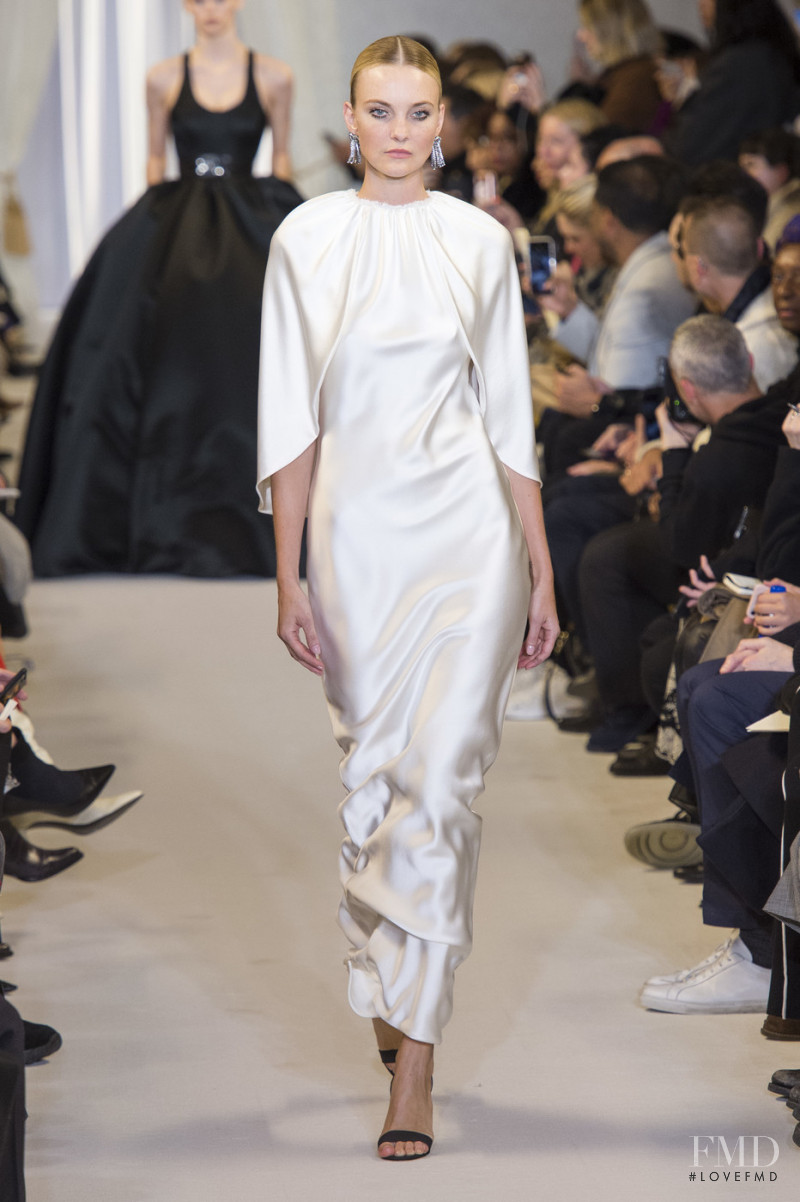 Caroline Trentini featured in  the Brandon Maxwell fashion show for Autumn/Winter 2019