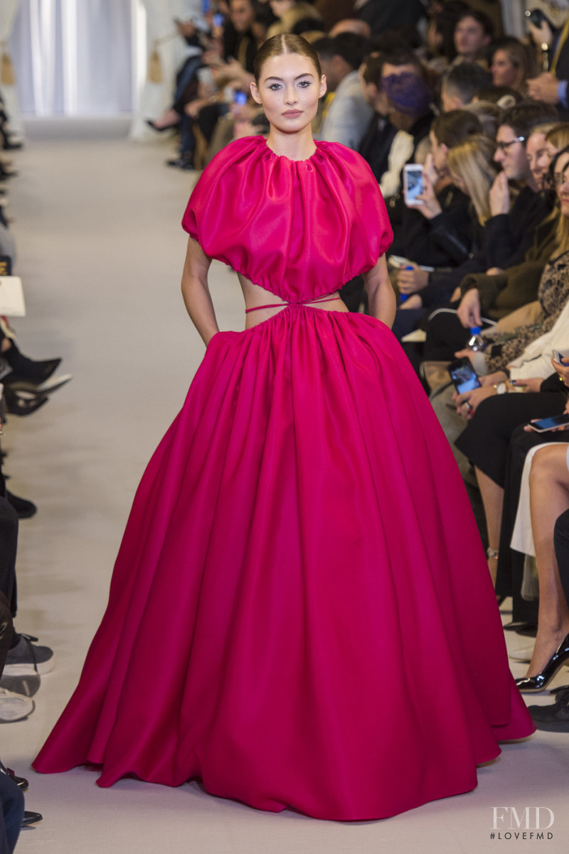 Grace Elizabeth featured in  the Brandon Maxwell fashion show for Autumn/Winter 2019