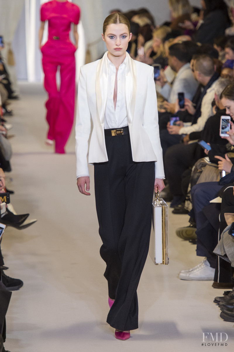 Felice Noordhoff featured in  the Brandon Maxwell fashion show for Autumn/Winter 2019