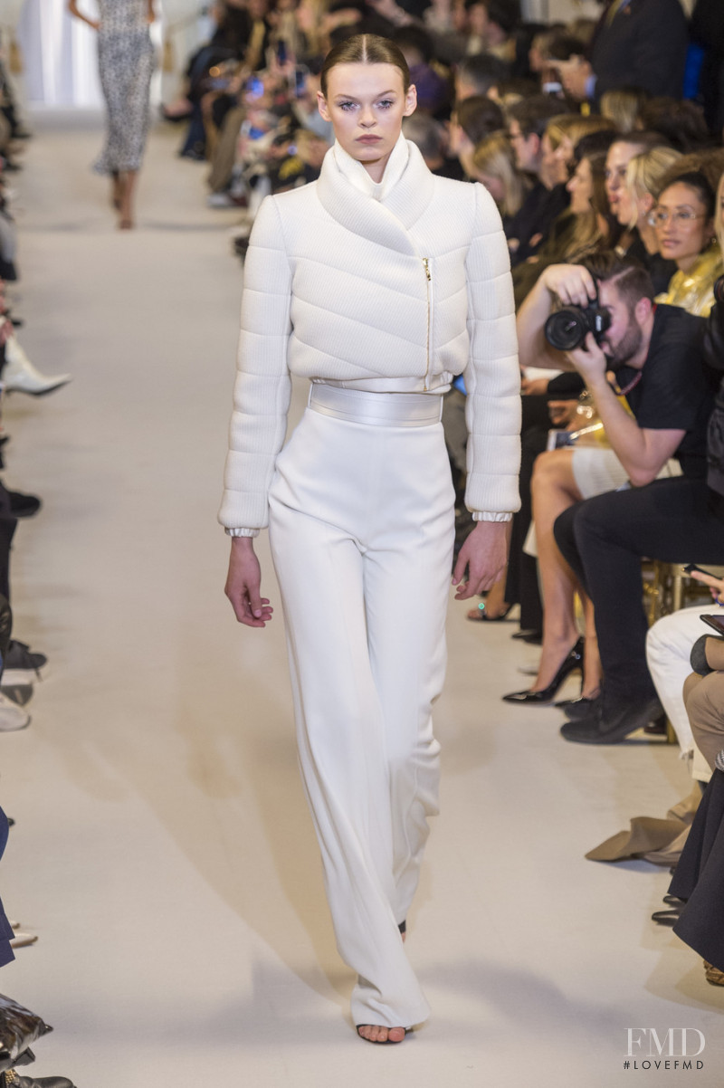 Cara Taylor featured in  the Brandon Maxwell fashion show for Autumn/Winter 2019