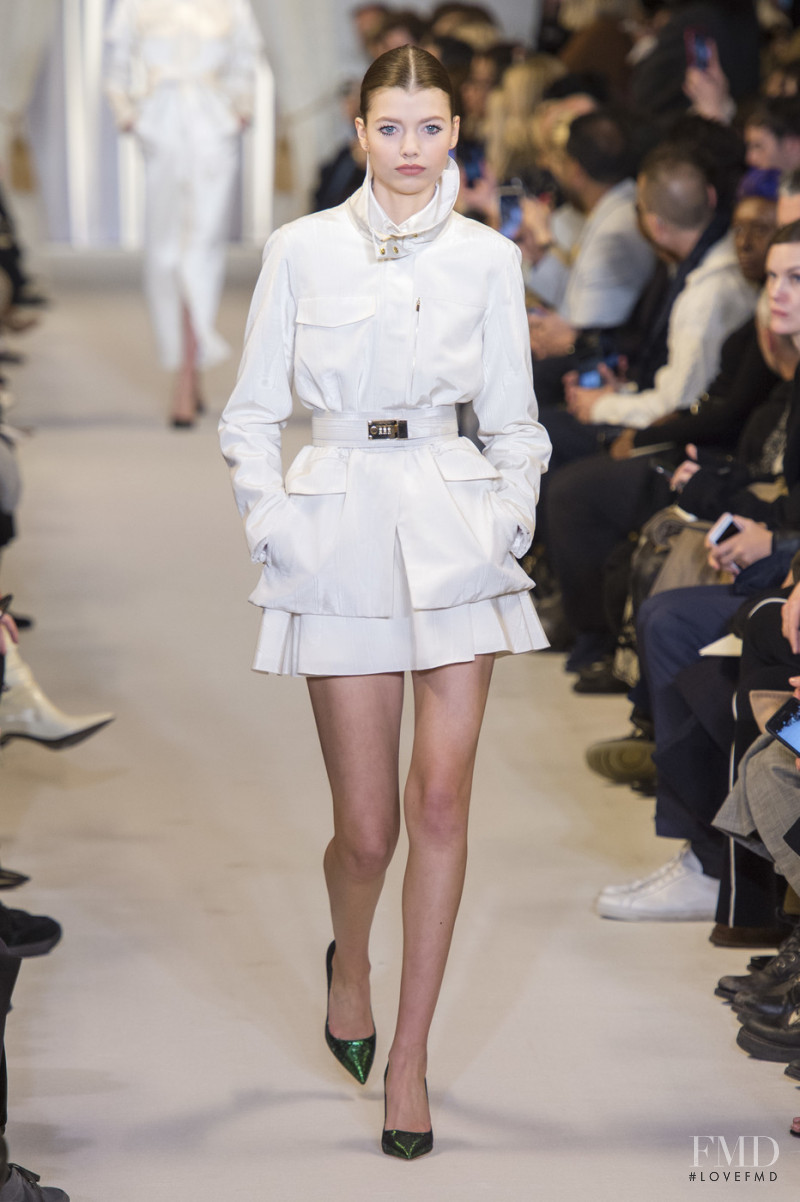 Mathilde Henning featured in  the Brandon Maxwell fashion show for Autumn/Winter 2019