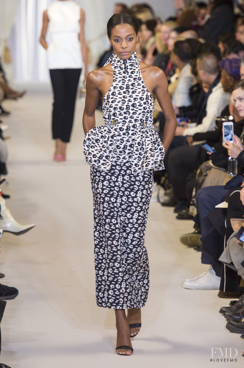 Karly Loyce featured in  the Brandon Maxwell fashion show for Autumn/Winter 2019