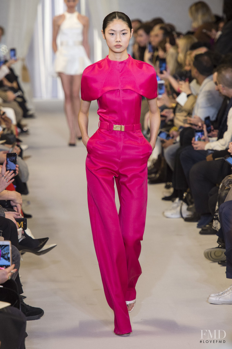 Sijia Kang featured in  the Brandon Maxwell fashion show for Autumn/Winter 2019