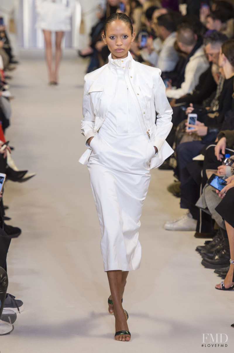 Adesuwa Aighewi featured in  the Brandon Maxwell fashion show for Autumn/Winter 2019