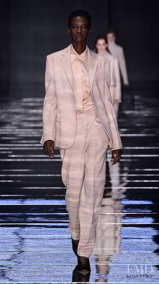 Fatou Jobe featured in  the Boss by Hugo Boss fashion show for Autumn/Winter 2019