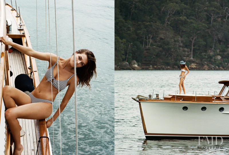 George Gigi Midgley featured in  the Peony Swimwear lookbook for Spring/Summer 2016