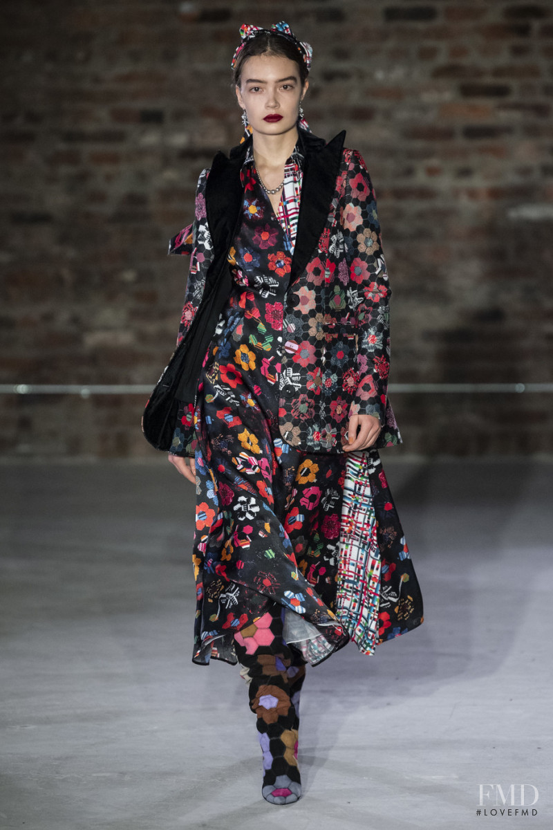 Sasha Kichigina featured in  the Jonathan Cohen fashion show for Autumn/Winter 2019