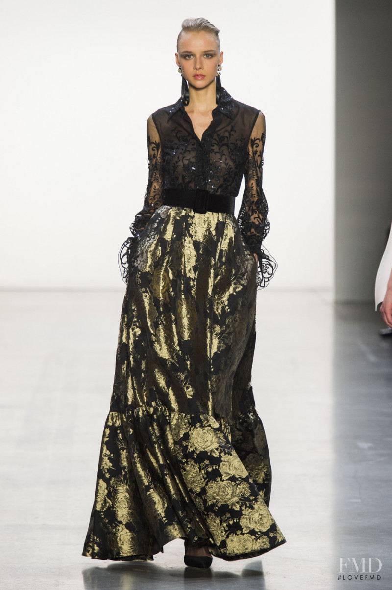 Nina Dapper featured in  the Badgley Mischka fashion show for Autumn/Winter 2019
