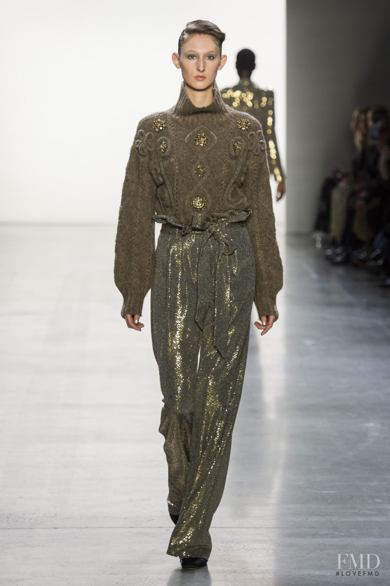 Jay Wright featured in  the Badgley Mischka fashion show for Autumn/Winter 2019