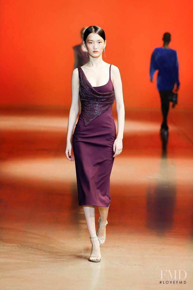 Wangy Xinyu featured in  the Cushnie Et Ochs fashion show for Autumn/Winter 2019