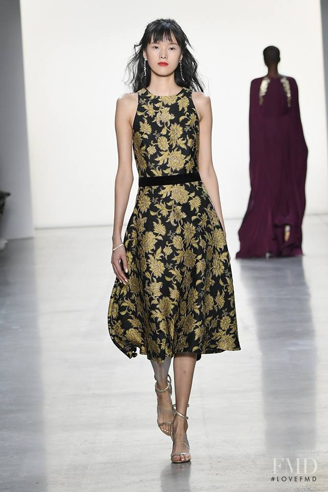 Hui Hui Ma featured in  the Tadashi Shoji fashion show for Autumn/Winter 2019