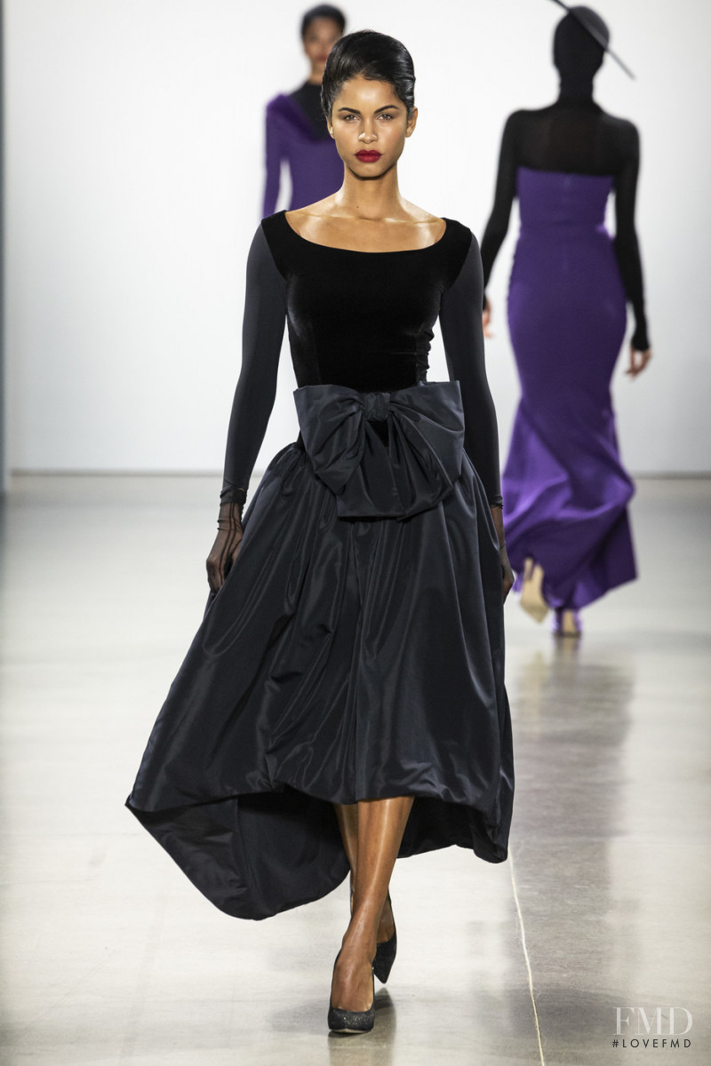 Daiane Sodré featured in  the Chiara Boni La Petite Robe fashion show for Autumn/Winter 2019