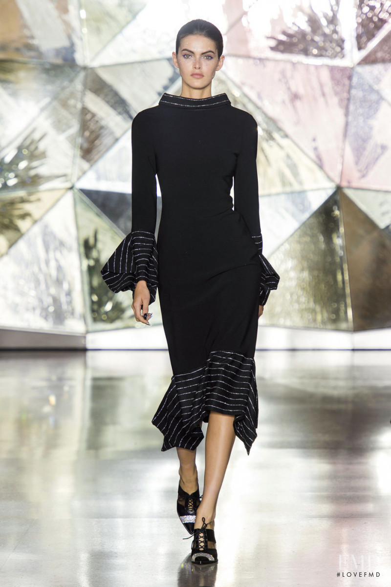 Kamila Hansen featured in  the Christian Siriano fashion show for Autumn/Winter 2019