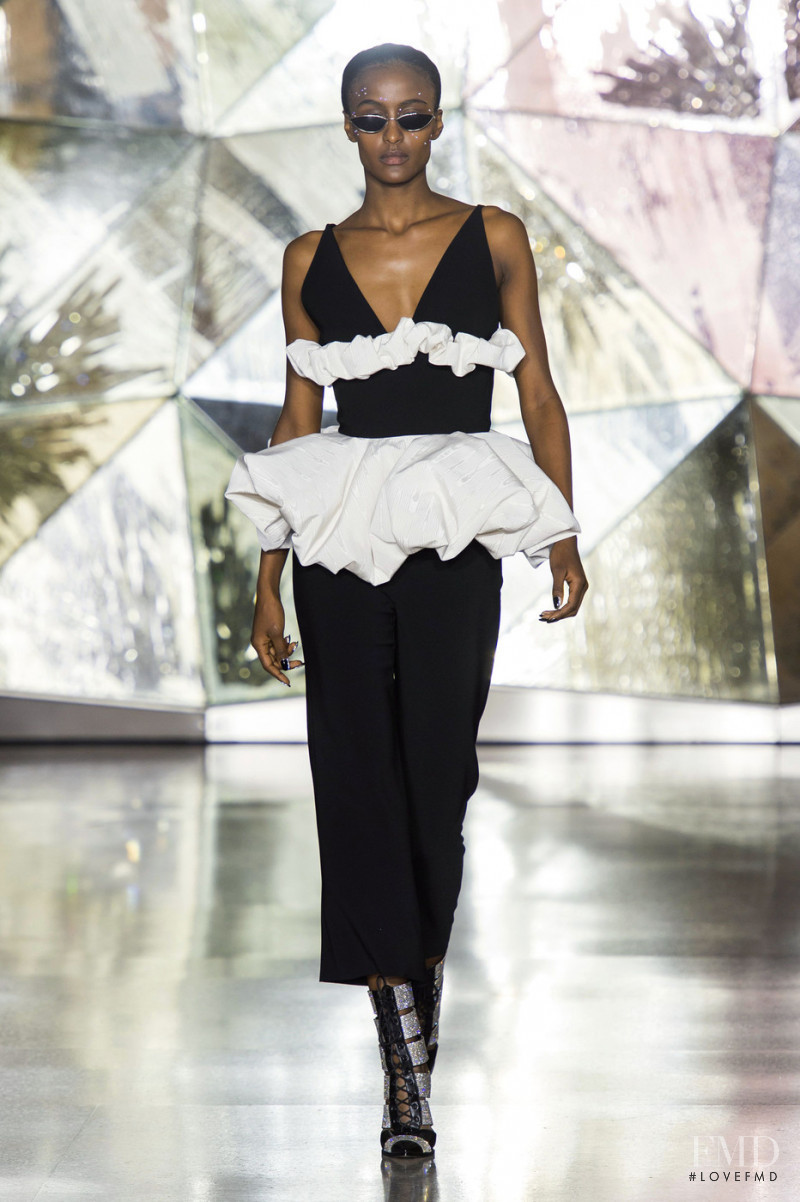 Lula Kenfe featured in  the Christian Siriano fashion show for Autumn/Winter 2019