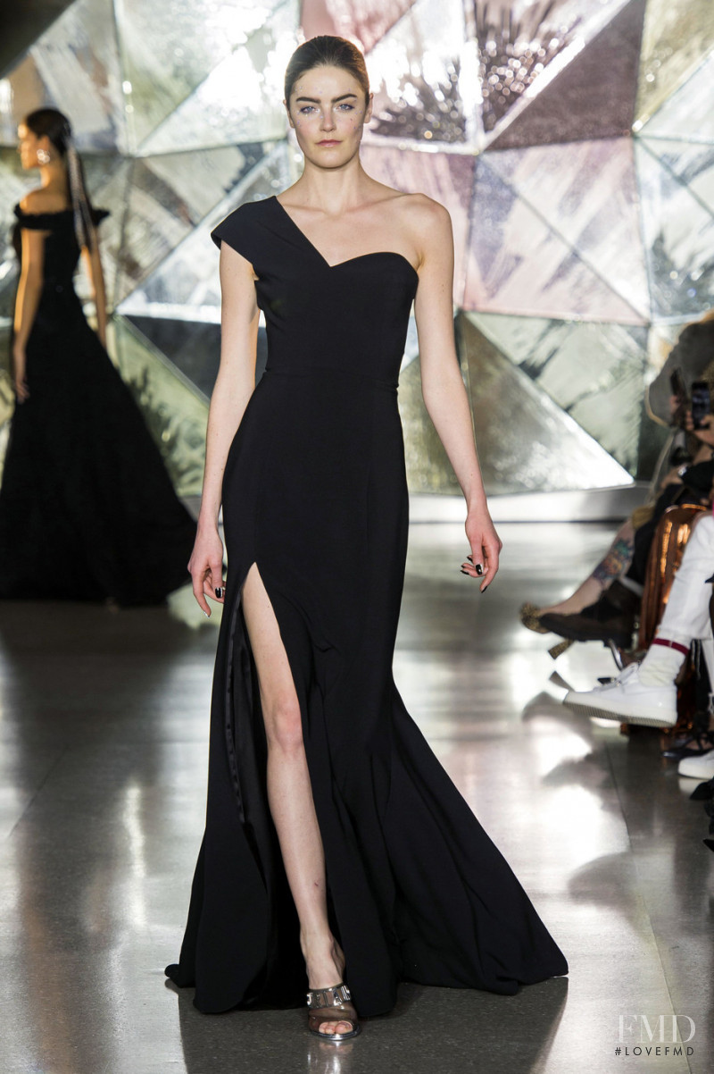 Daphne Velghe featured in  the Christian Siriano fashion show for Autumn/Winter 2019