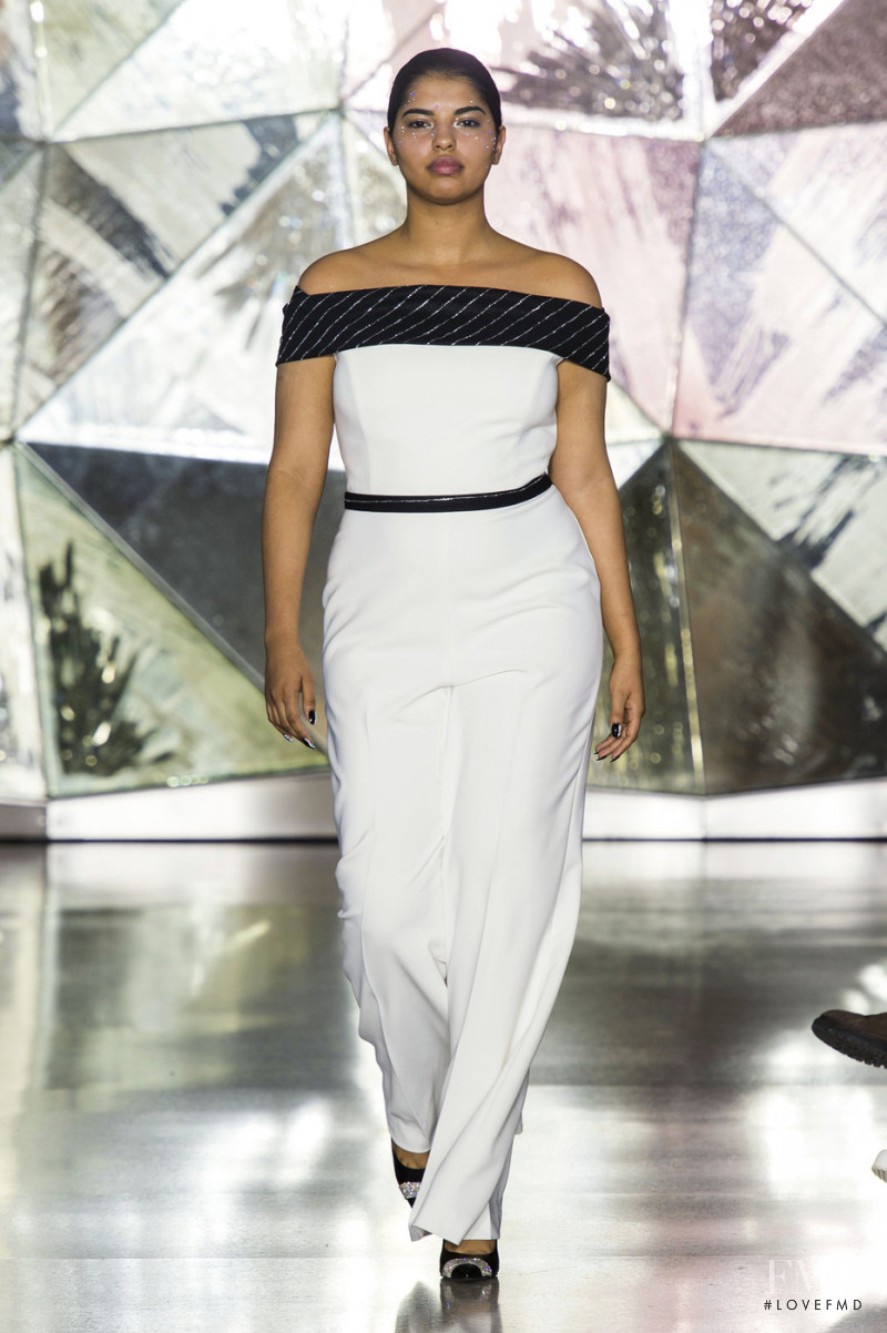 Ingrid Medeiros featured in  the Christian Siriano fashion show for Autumn/Winter 2019