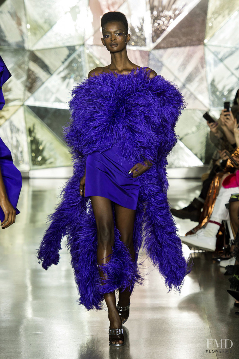 Adau Mornyang featured in  the Christian Siriano fashion show for Autumn/Winter 2019