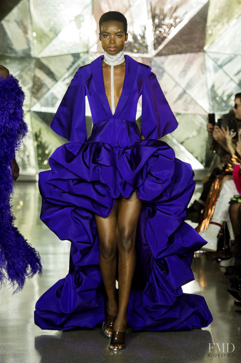 Maria Borges featured in  the Christian Siriano fashion show for Autumn/Winter 2019