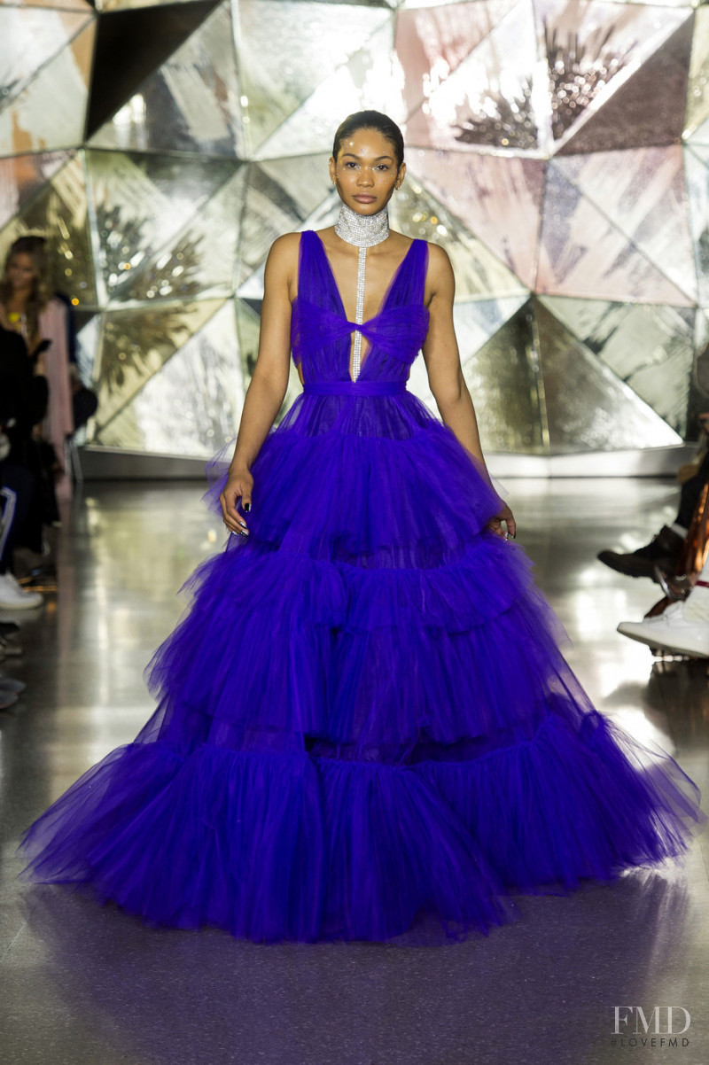 Chanel Iman featured in  the Christian Siriano fashion show for Autumn/Winter 2019