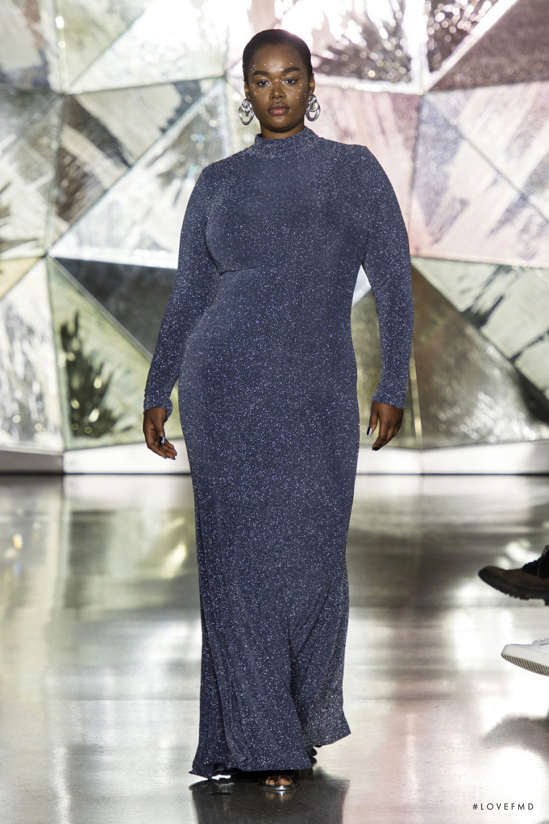 Precious Lee featured in  the Christian Siriano fashion show for Autumn/Winter 2019