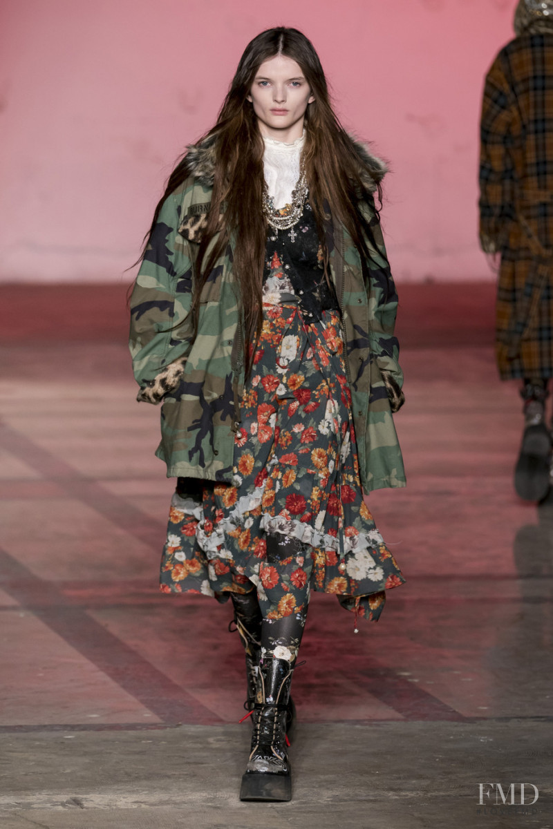 Primrose Archer featured in  the R13 fashion show for Autumn/Winter 2019
