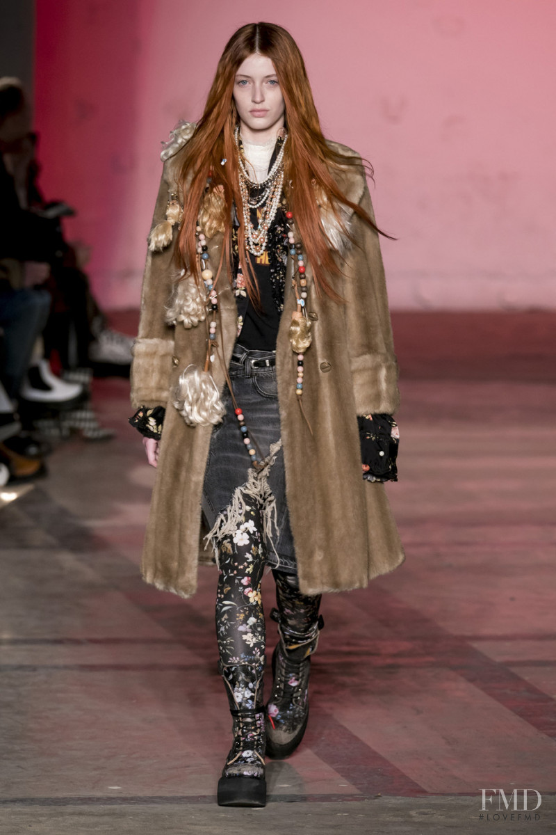 Belle Pierson featured in  the R13 fashion show for Autumn/Winter 2019