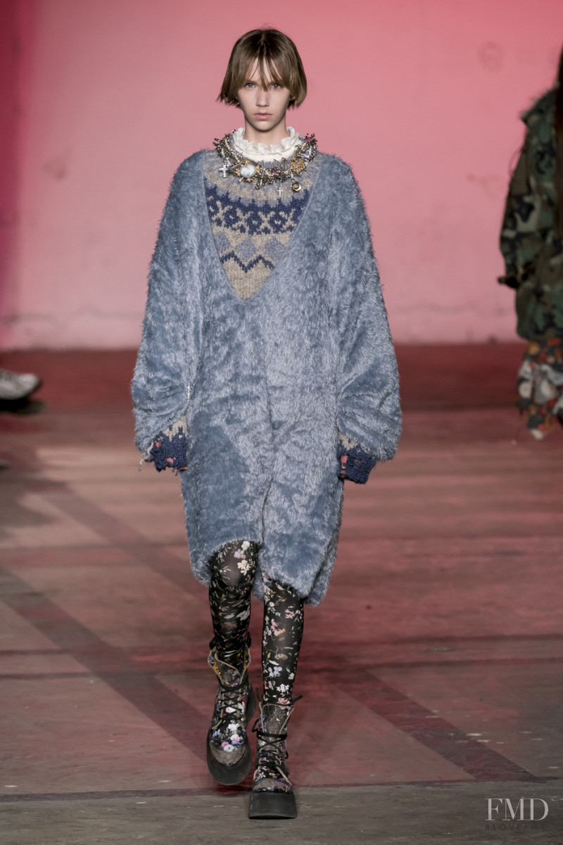Bente Oort featured in  the R13 fashion show for Autumn/Winter 2019