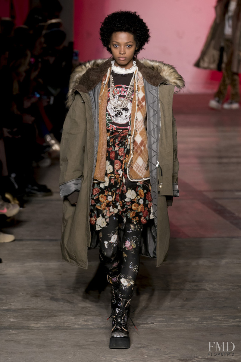 Londone Myers featured in  the R13 fashion show for Autumn/Winter 2019