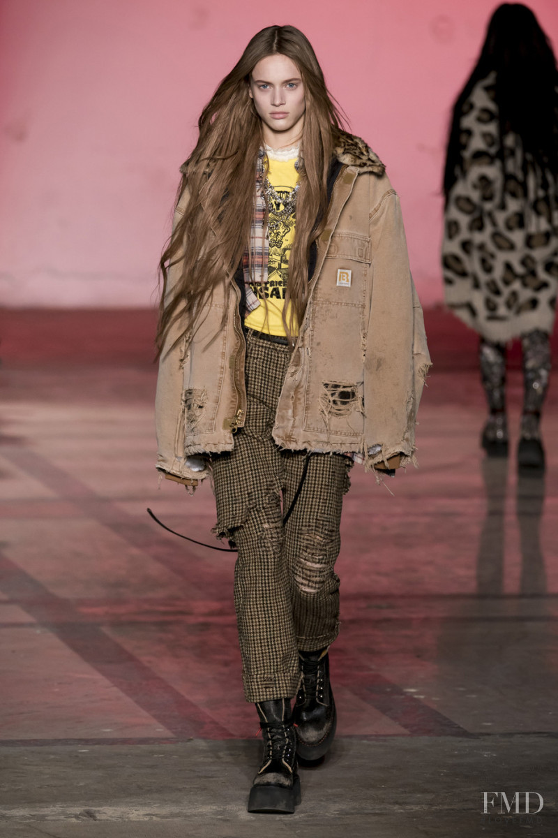 Sarah Dahl featured in  the R13 fashion show for Autumn/Winter 2019