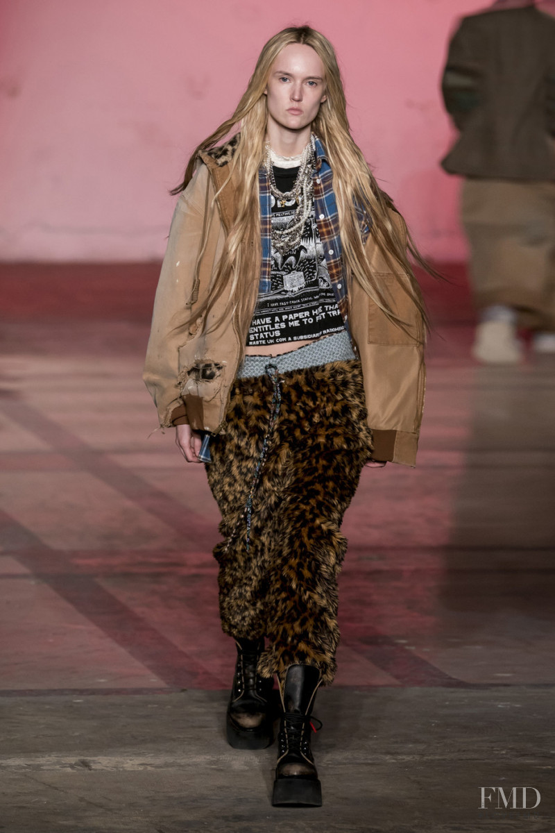 Harleth Kuusik featured in  the R13 fashion show for Autumn/Winter 2019
