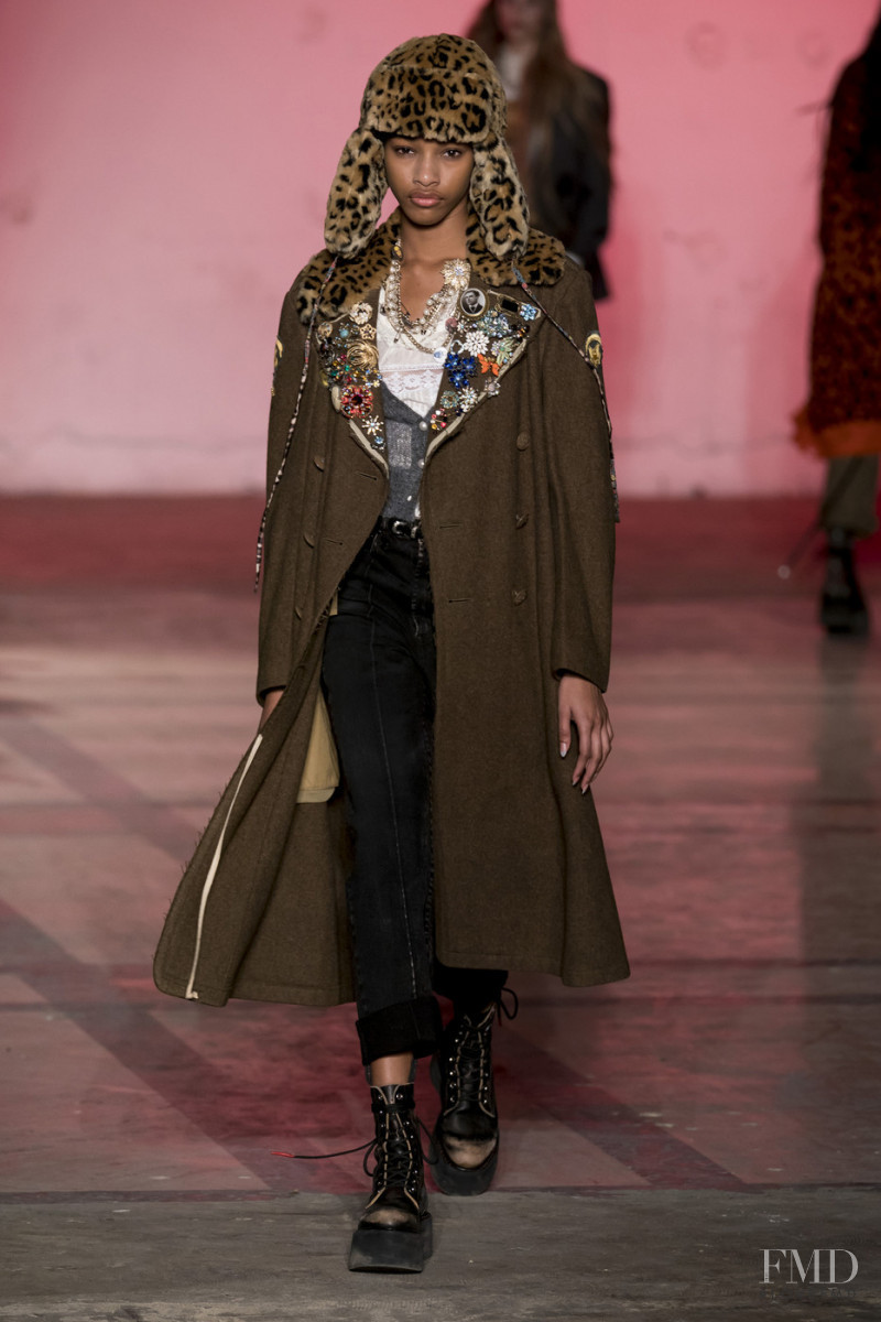 Naomi Chin Wing featured in  the R13 fashion show for Autumn/Winter 2019