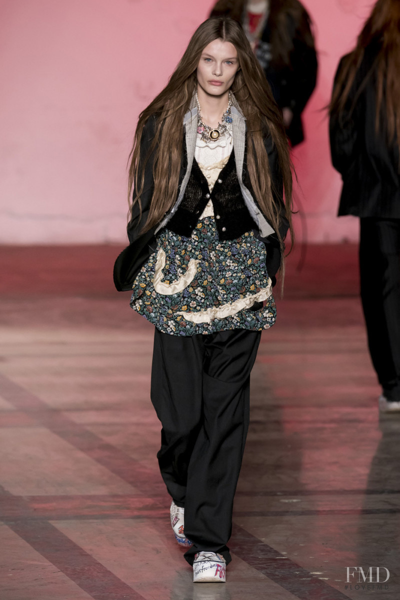 Kris Grikaite featured in  the R13 fashion show for Autumn/Winter 2019