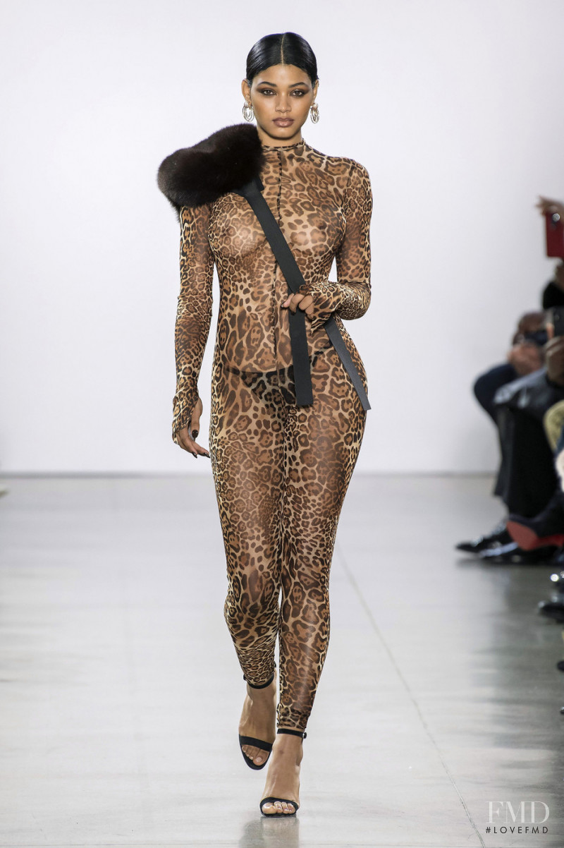 Danielle Herrington featured in  the Laquan Smith fashion show for Autumn/Winter 2019